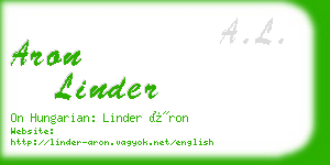 aron linder business card